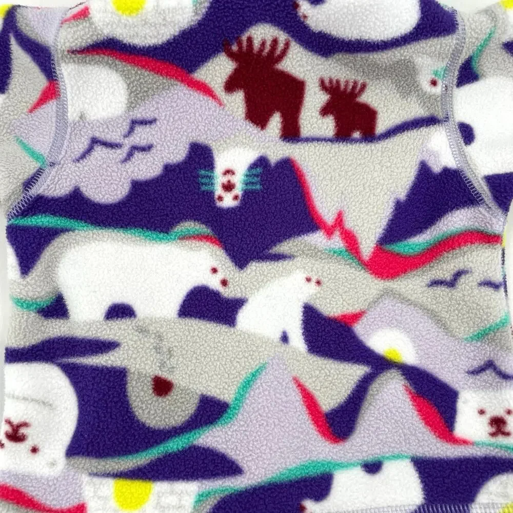 Patagonia Synchilla Polar Bear Arctic Fleece Printed Hood Jacket Size 6-12 Month